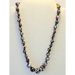 Vintage Assorted Milifori Glass Beaded Necklace (A24)